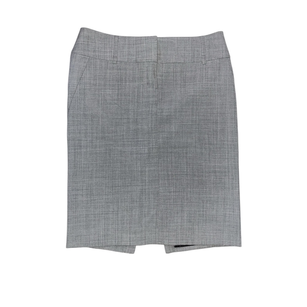 Express Design Studio Gray Skirt Back Slit Office Business Casual 2